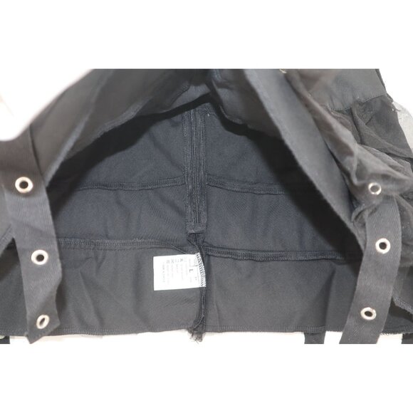 Black Gothic Punk Ruffled Mini Skirt With Straps & Buckle Accents Dark Academia - Picture 6 of 10